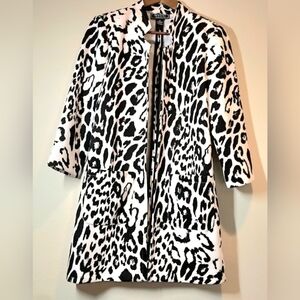 NYCC black And White Animal Print Blazer